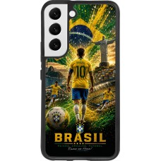 Samsung Galaxy S22 Case Hülle - Silikon schwarz Fussball Brasilien splash 2026