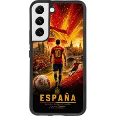 Samsung Galaxy S22 Case Hülle - Silikon schwarz Fussball Espanien splash 2026