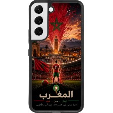 Samsung Galaxy S22 Case Hülle - Silikon schwarz Fussball Marokko splash 2026