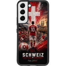 Samsung Galaxy S22 Case Hülle - Silikon schwarz Fussball Schweiz splash 2026