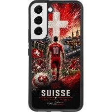 Samsung Galaxy S22 Case Hülle - Silikon schwarz Fussball Suisse splash 2026