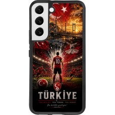 Samsung Galaxy S22 Case Hülle - Silikon schwarz Fussball Türkei splash 2026