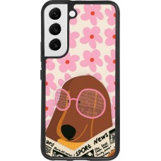 Samsung Galaxy S22 Case Hülle - Silikon schwarz Dog with newspaper 2026