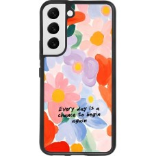 Coque Samsung Galaxy S22 - Silicone rigide noir Every day is a chance 2026