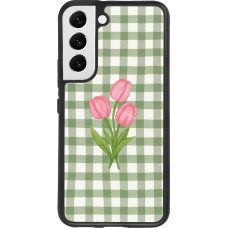 Samsung Galaxy S22 Case Hülle - Silikon schwarz Green vichy tulips 2026