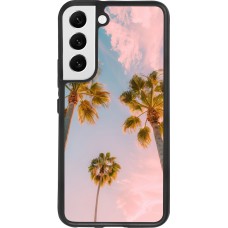 Samsung Galaxy S22 Case Hülle - Silikon schwarz Summer 2025 Palmiers