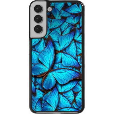 Hülle Samsung Galaxy S22+ - Papillon - Bleu