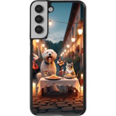 Coque Samsung Galaxy S22+ - Valentine 2024 Dog & Cat Candlelight