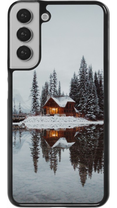 Samsung Galaxy S22+ Case Hülle - Winter 25 Winter house forest afternoon