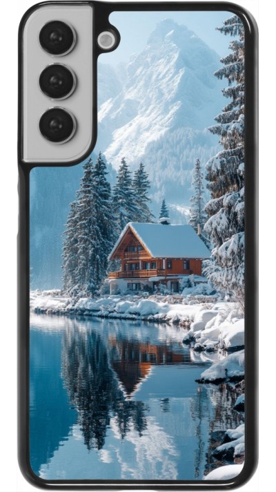 Samsung Galaxy S22+ Case Hülle - Winter 25 Winter house forest day