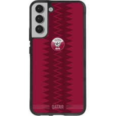 Samsung Galaxy S22+ Case Hülle - Silikon schwarz Qatar 2026 personalisierbares Fussballtrikot