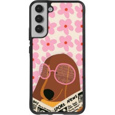 Samsung Galaxy S22+ Case Hülle - Silikon schwarz Dog with newspaper 2026