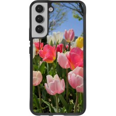 Coque Samsung Galaxy S22+ - Silicone rigide noir Tulips 2026