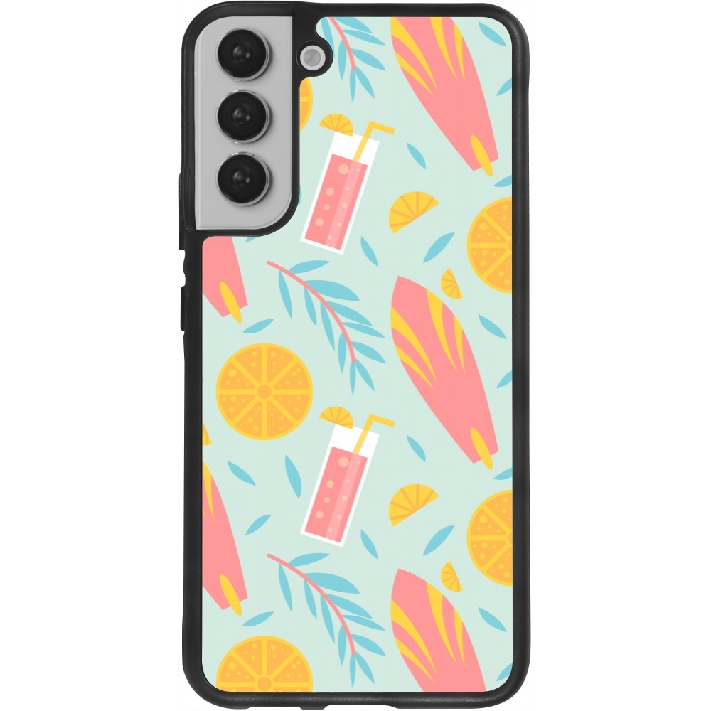 Samsung Galaxy S22+ Case Hülle - Silikon schwarz Summer 2025 Pattern citron