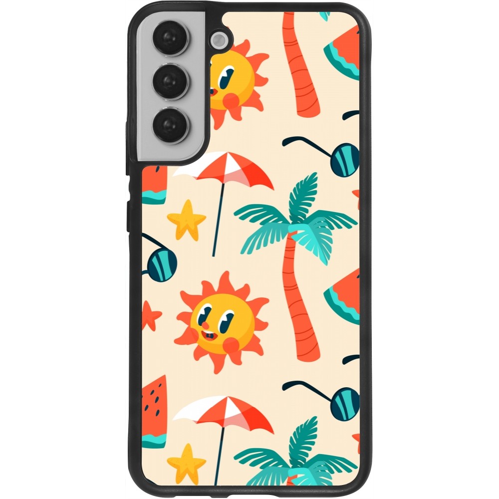 Samsung Galaxy S22+ Case Hülle - Silikon schwarz Summer 2025 Pattern soleil