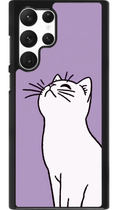 Samsung Galaxy S22 Ultra Case Hülle - Chat auf lila Hintergrund