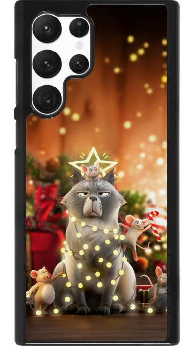 Samsung Galaxy S22 Ultra Case Hülle - Christmas 25 Xmas Cat