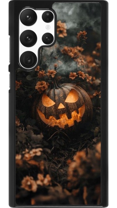 Samsung Galaxy S22 Ultra Case Hülle - Halloween 2025 Pumpkin with flowers