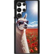 Samsung Galaxy S22 Ultra Case Hülle - Lama Chic in Mohnblume