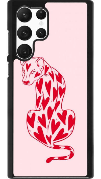 Samsung Galaxy S22 Ultra Case Hülle - Leopard with hearts 2026