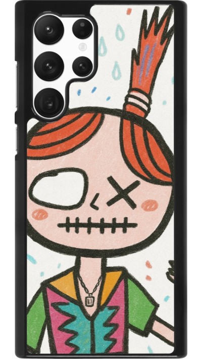Samsung Galaxy S22 Ultra Case Hülle - Little Girl Sketch