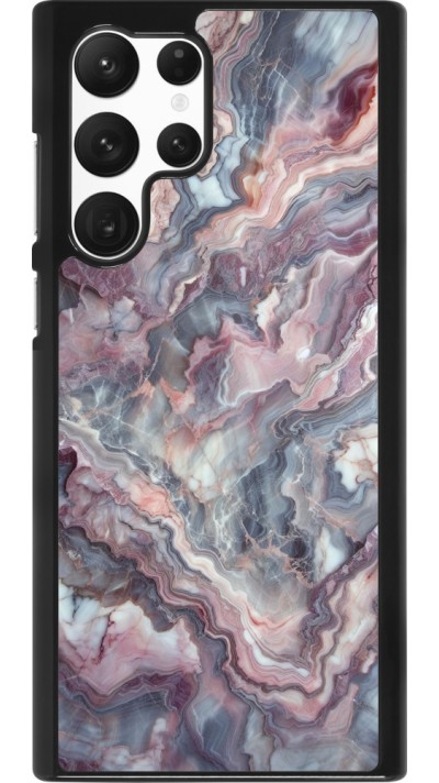 Samsung Galaxy S22 Ultra Case Hülle - Violetter silberner Marmor
