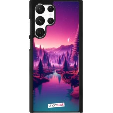 Samsung Galaxy S22 Ultra Case Hülle - Lila-rosa Landschaft
