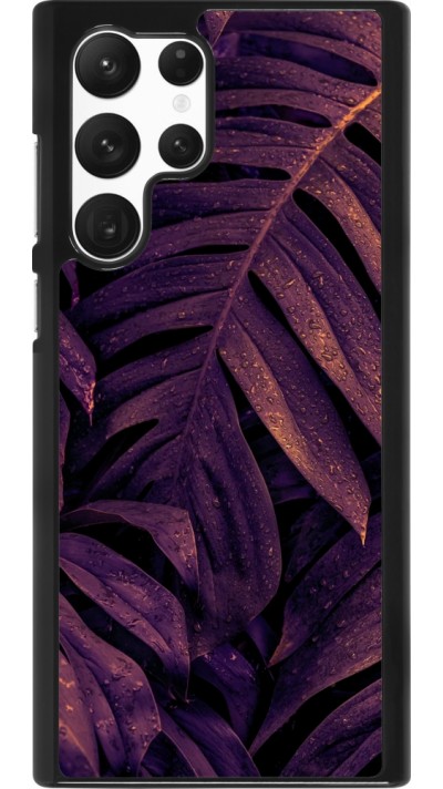 Samsung Galaxy S22 Ultra Case Hülle - Purple Light Leaves