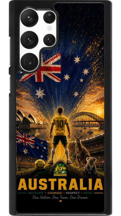 Samsung Galaxy S22 Ultra Case Hülle - Fussball Australien splash 2026