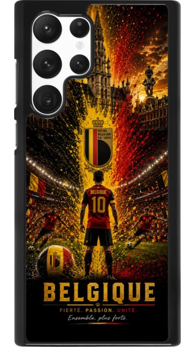 Samsung Galaxy S22 Ultra Case Hülle - Fussball Belgien splash 2026