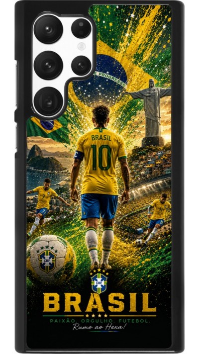 Samsung Galaxy S22 Ultra Case Hülle - Fussball Brasilien splash 2026