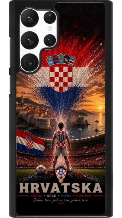 Samsung Galaxy S22 Ultra Case Hülle - Fussball Kroatien splash 2026