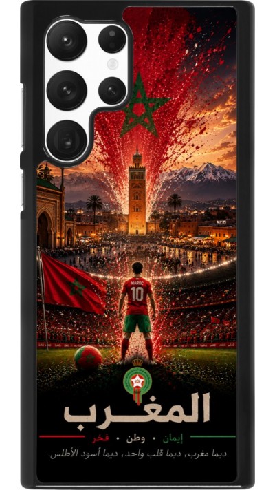 Samsung Galaxy S22 Ultra Case Hülle - Fussball Marokko splash 2026