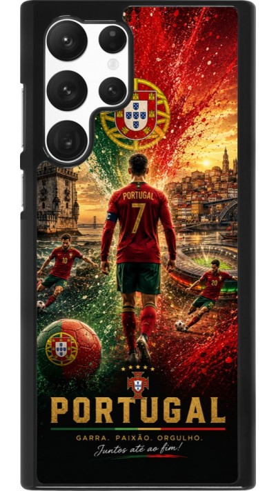 Samsung Galaxy S22 Ultra Case Hülle - Fussball Portugal splash 2026