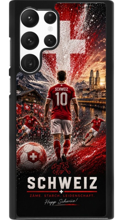 Samsung Galaxy S22 Ultra Case Hülle - Fussball Schweiz splash 2026