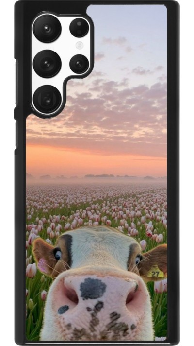 Samsung Galaxy S22 Ultra Case Hülle - Cow with tulips 2026