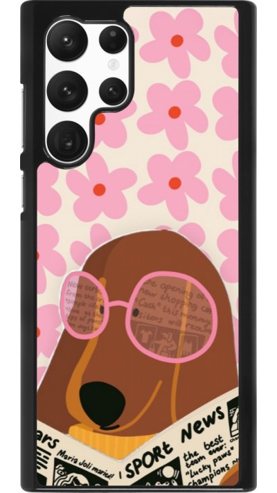 Samsung Galaxy S22 Ultra Case Hülle - Dog with newspaper 2026