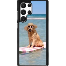 Samsung Galaxy S22 Ultra Case Hülle - Summer Dog on Paddle