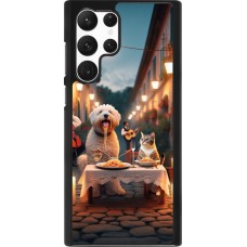 Samsung Galaxy S22 Ultra Case Hülle - Valentin 2024 Hund & Katze Kerzenlicht