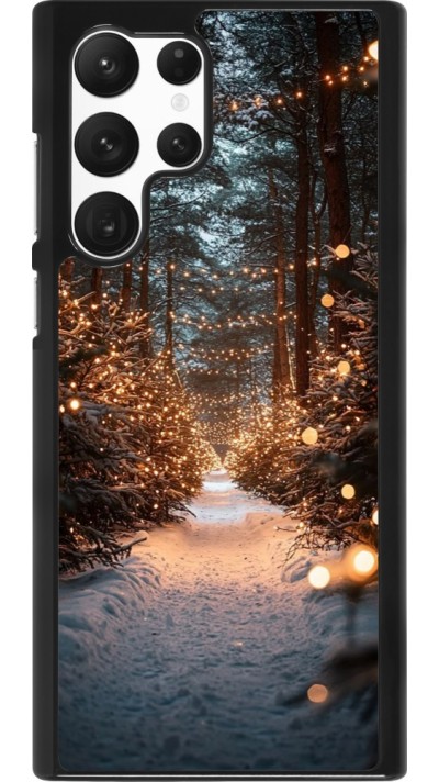 Samsung Galaxy S22 Ultra Case Hülle - Winter 25 Winter snowy road