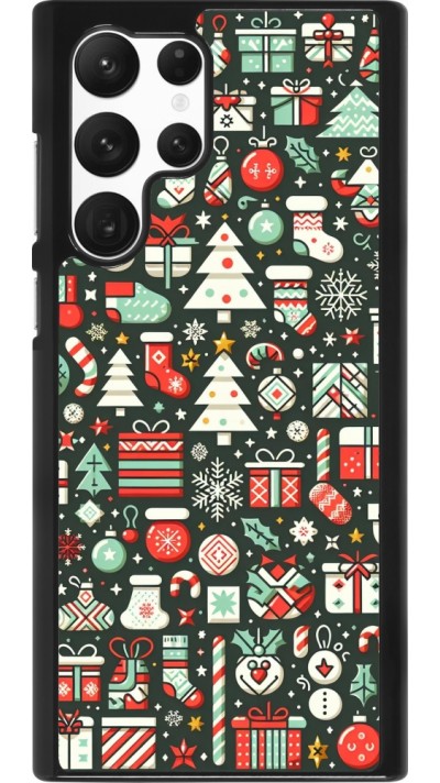 Samsung Galaxy S22 Ultra Case Hülle - Weihnachten 2023 Flachmuster