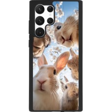 Samsung Galaxy S22 Ultra Case Hülle - Silikon schwarz Easter 2026 Rabbits