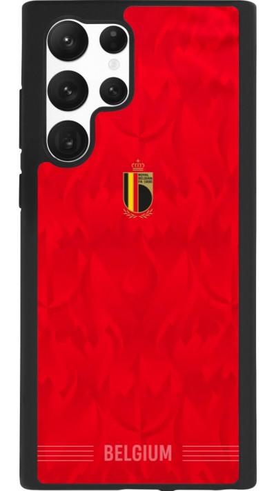 Samsung Galaxy S22 Ultra Case Hülle - Silikon schwarz Belgien 2026 personalisierbares Fussballtrikot
