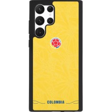 Samsung Galaxy S22 Ultra Case Hülle - Silikon schwarz Kolumbien 2026 personalisierbares Fussballtrikot