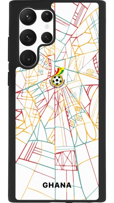 Samsung Galaxy S22 Ultra Case Hülle - Silikon schwarz Ghana 2026 personalisierbares Fussballtrikot