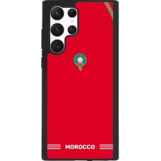 Samsung Galaxy S22 Ultra Case Hülle - Silikon schwarz Marokko 2026 personalisierbares Fussballtrikot