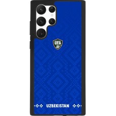 Samsung Galaxy S22 Ultra Case Hülle - Silikon schwarz Usbekistan 2026 personalisierbares Fussballtrikot