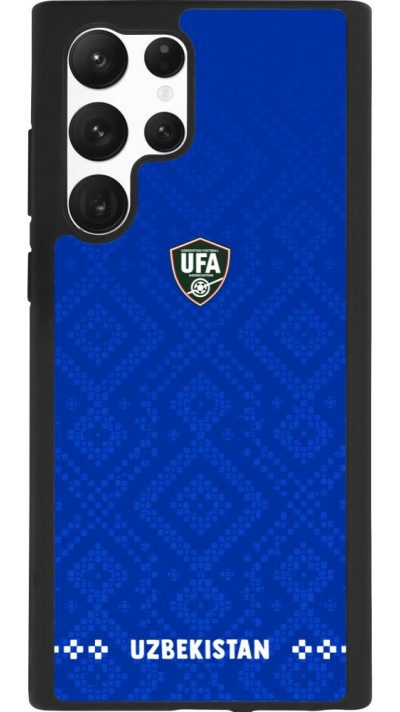 Samsung Galaxy S22 Ultra Case Hülle - Silikon schwarz Usbekistan 2026 personalisierbares Fussballtrikot