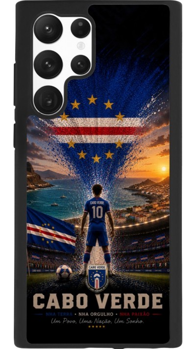 Samsung Galaxy S22 Ultra Case Hülle - Silikon schwarz Fussball Kap Verde splash 2026