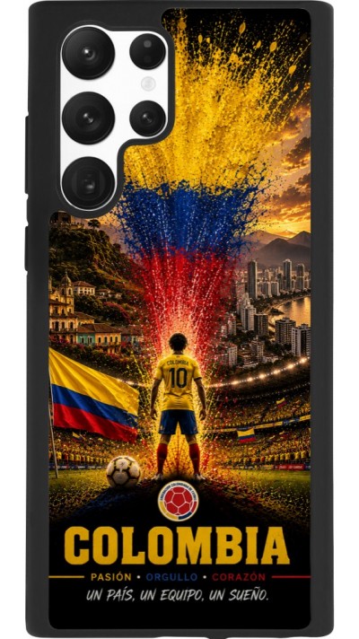 Samsung Galaxy S22 Ultra Case Hülle - Silikon schwarz Fussball Kolumbien splash 2026